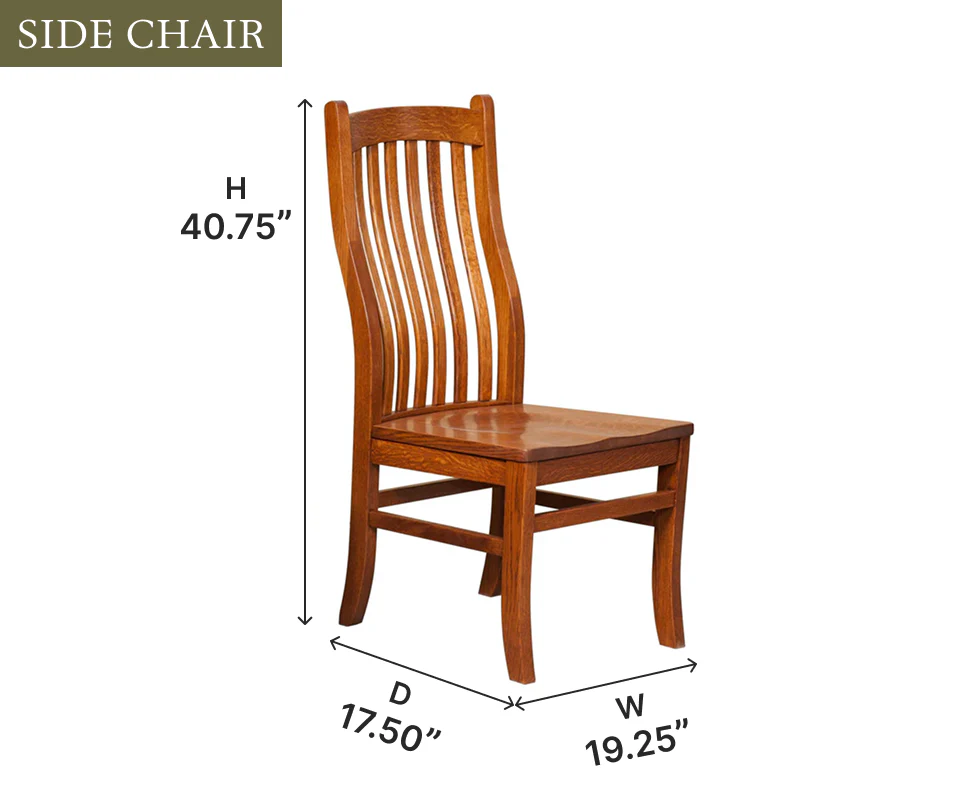 Amish Arts and Crafts Dining Chair - Quick Ship