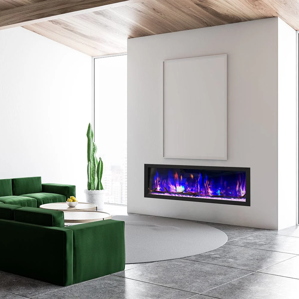 Dynasty 52-in Cascade Linear Electric Fireplace