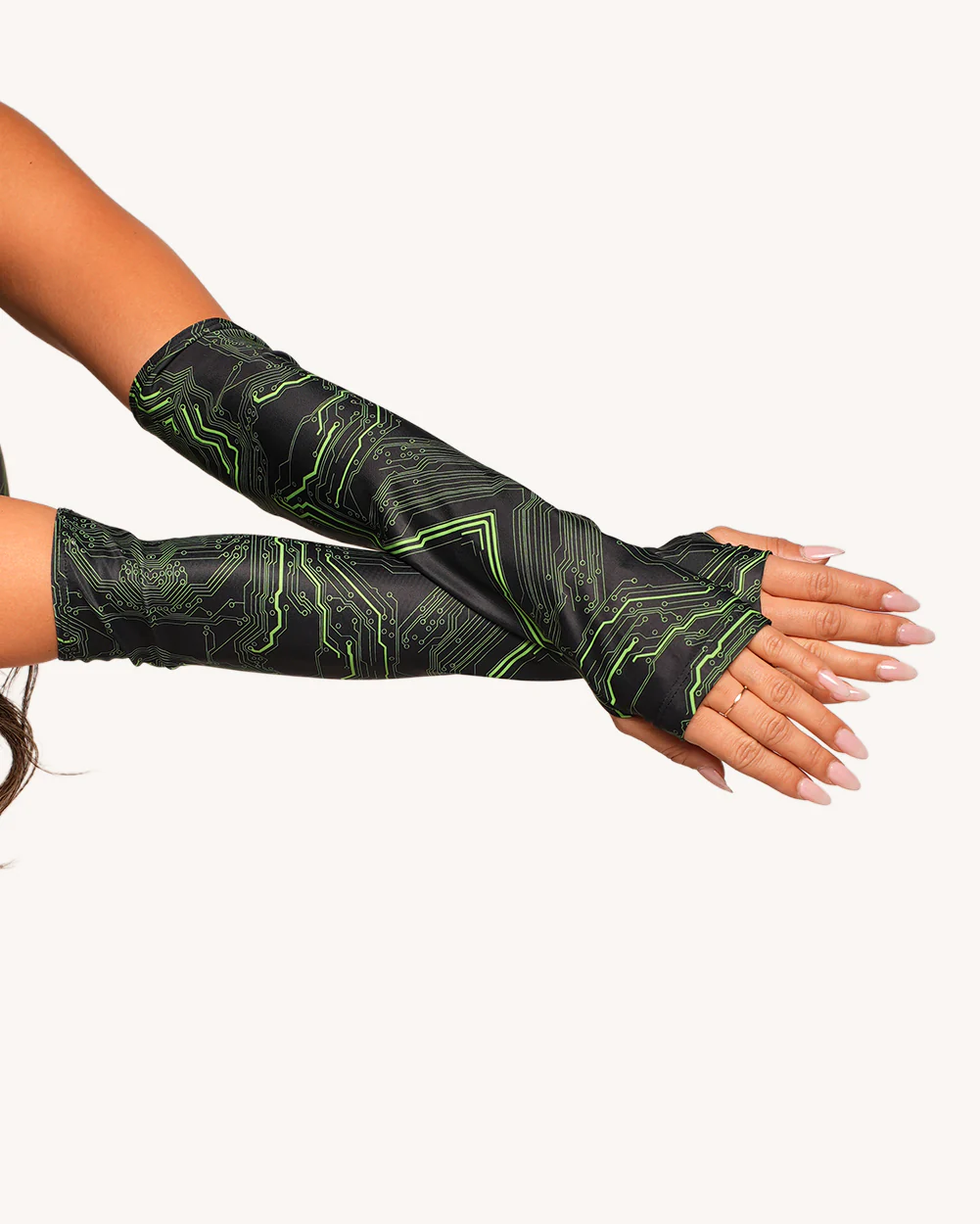 Cyber Matrix Bodysuit with Sleeves