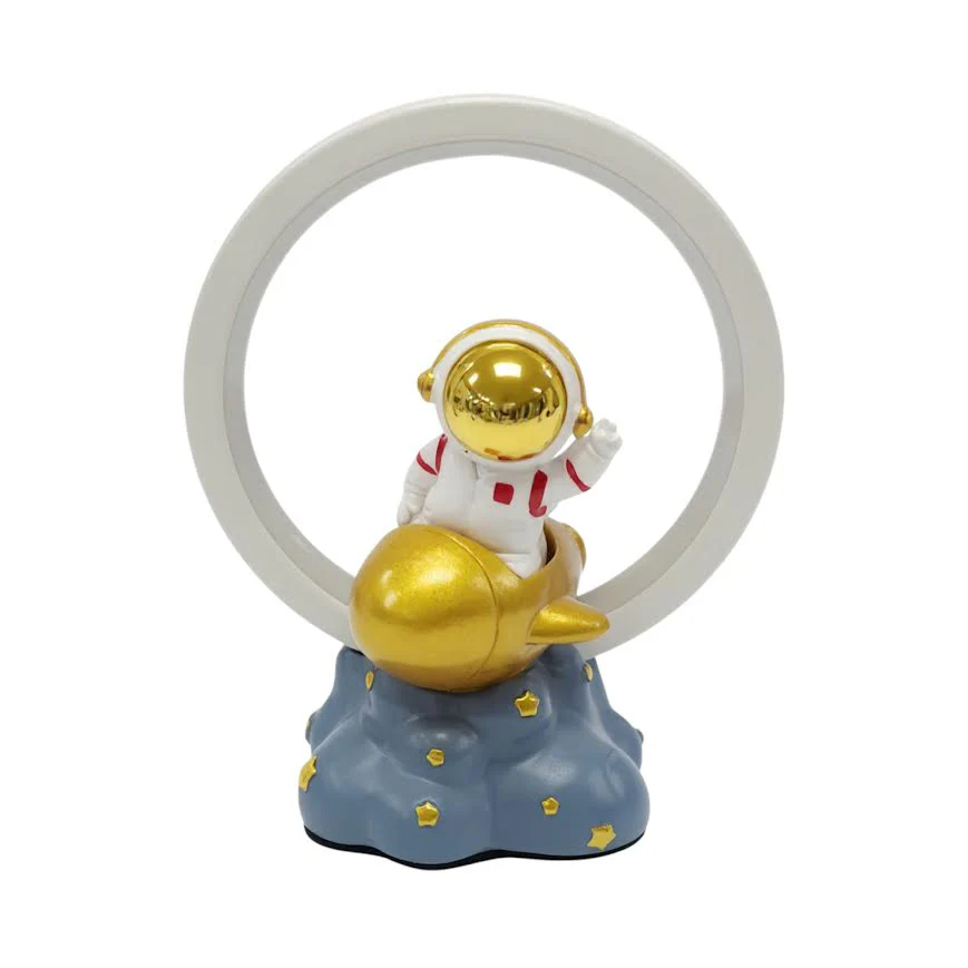 Astronaut Galaxy Projector  Desk Lamp - White & Gold
