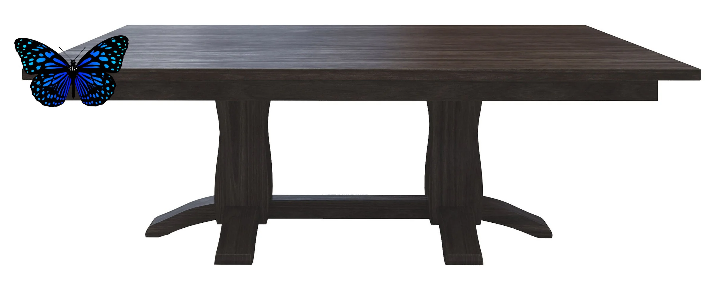 Amish Beveled Shaker Double Pedestal Table