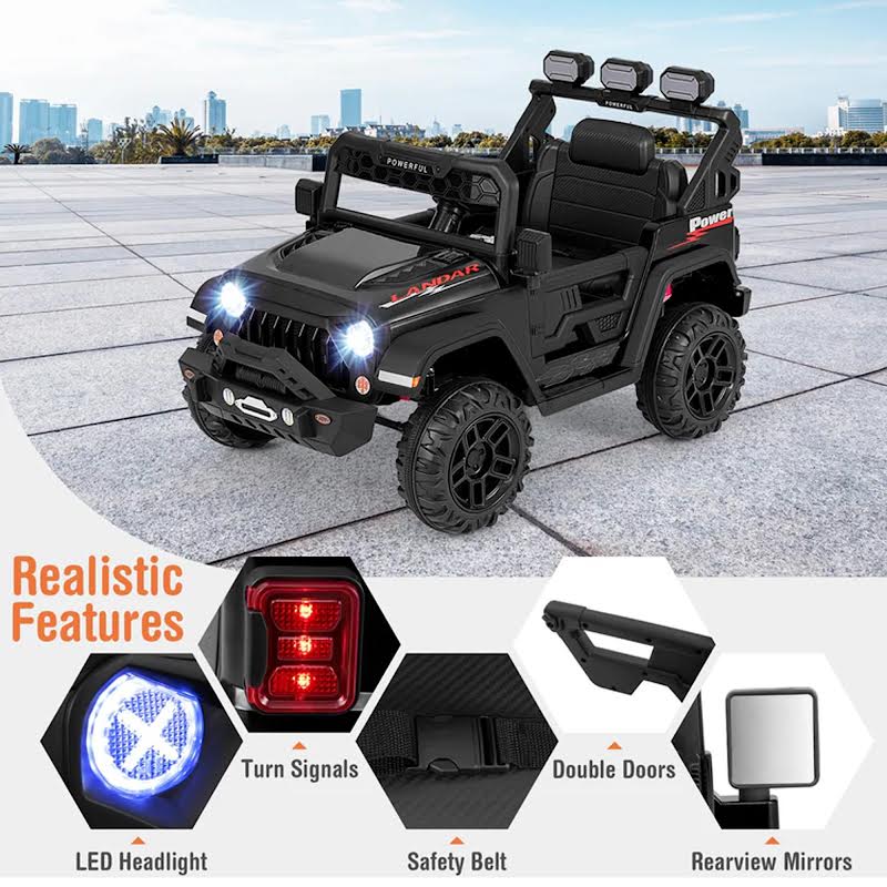 Electric Off Road Truck with Remote Control Black