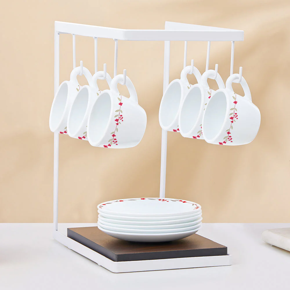 Larah by Borosil Verona Cup n Saucer Set, 140ml x 12