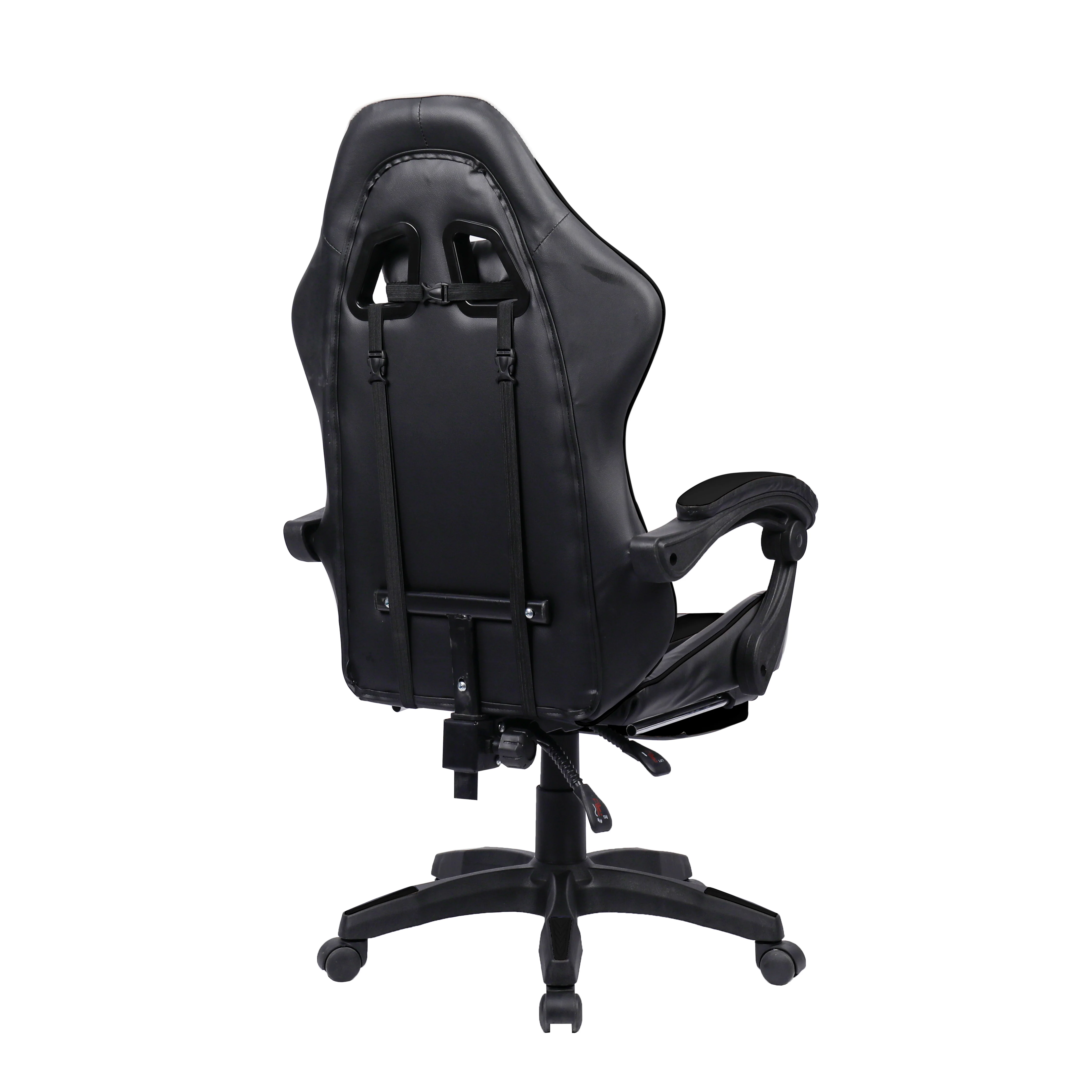 Neo Gaming Chair Black PU Leather with Footrest