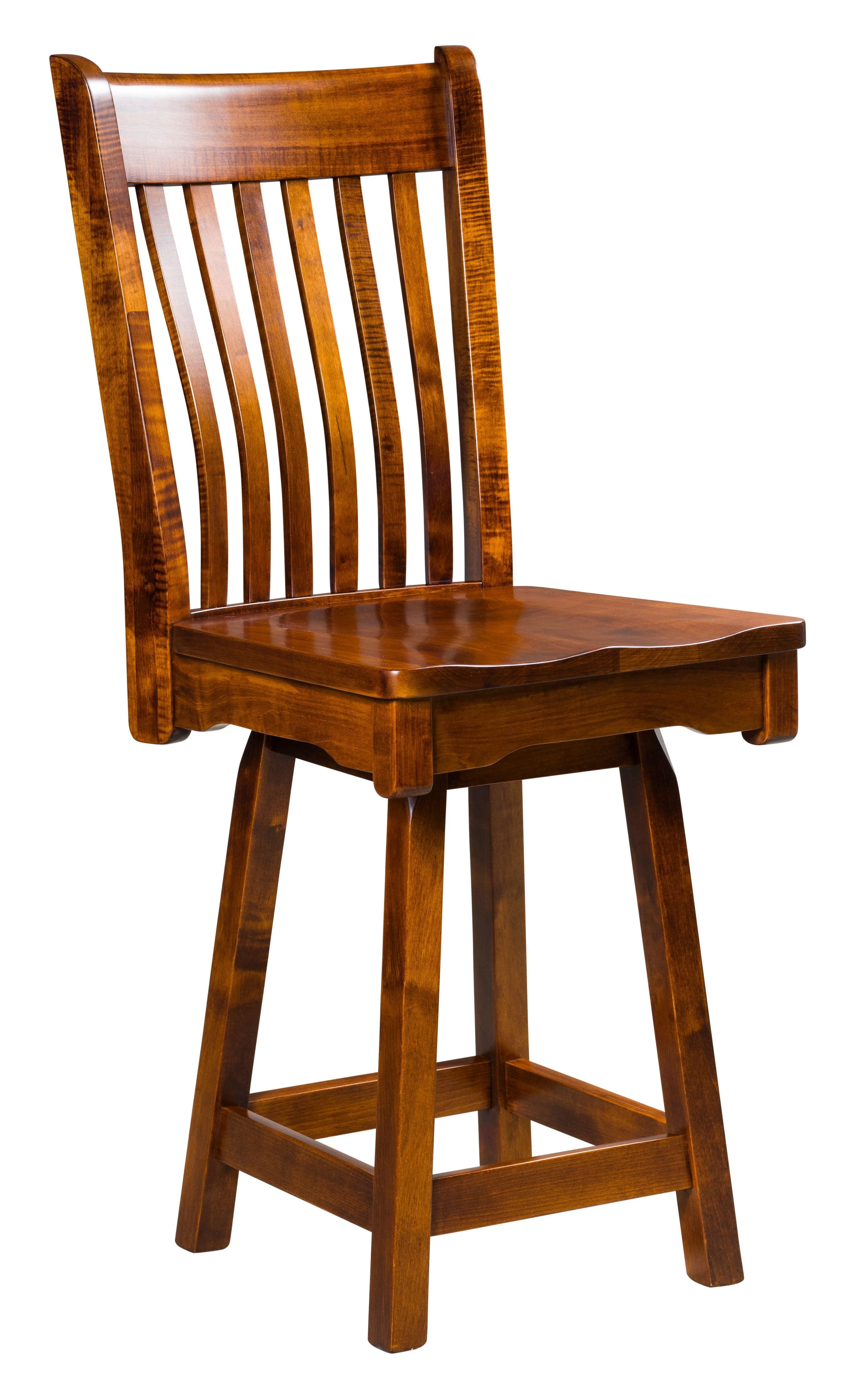 Amish Broadway Swivel Bar Chair