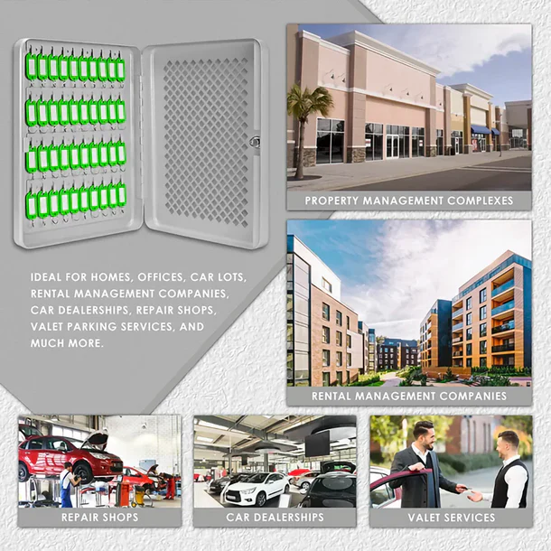 Barska CB13758 40 Capacity Fixed Position Mesh Front Key Cabinet with Key Lock