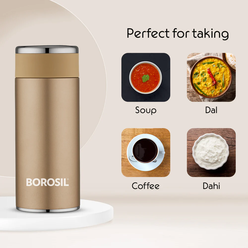 Borosil Travelsmart Rose Gold, 200ml