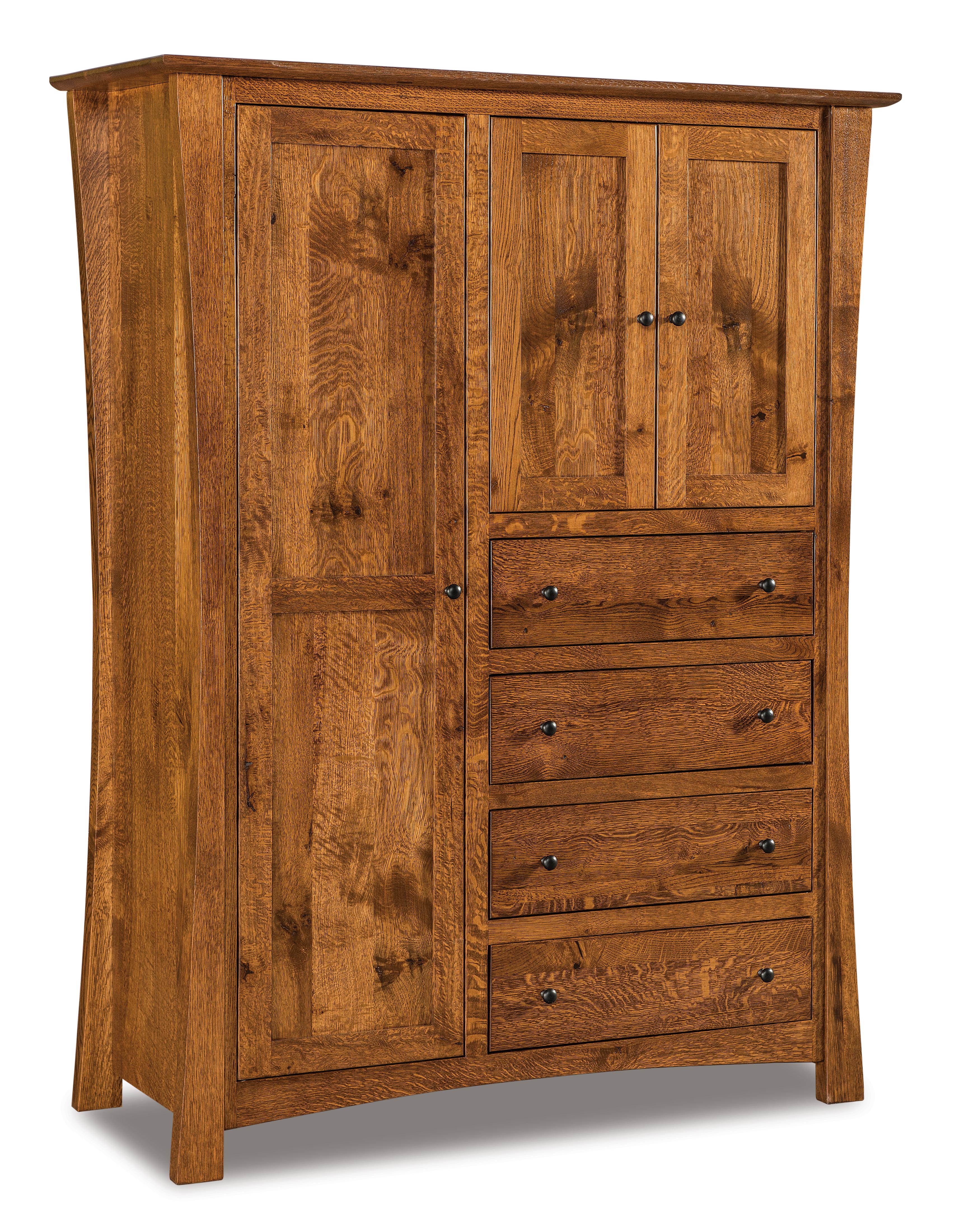 Amish Matison Four Drawer Three Door Chifferobe