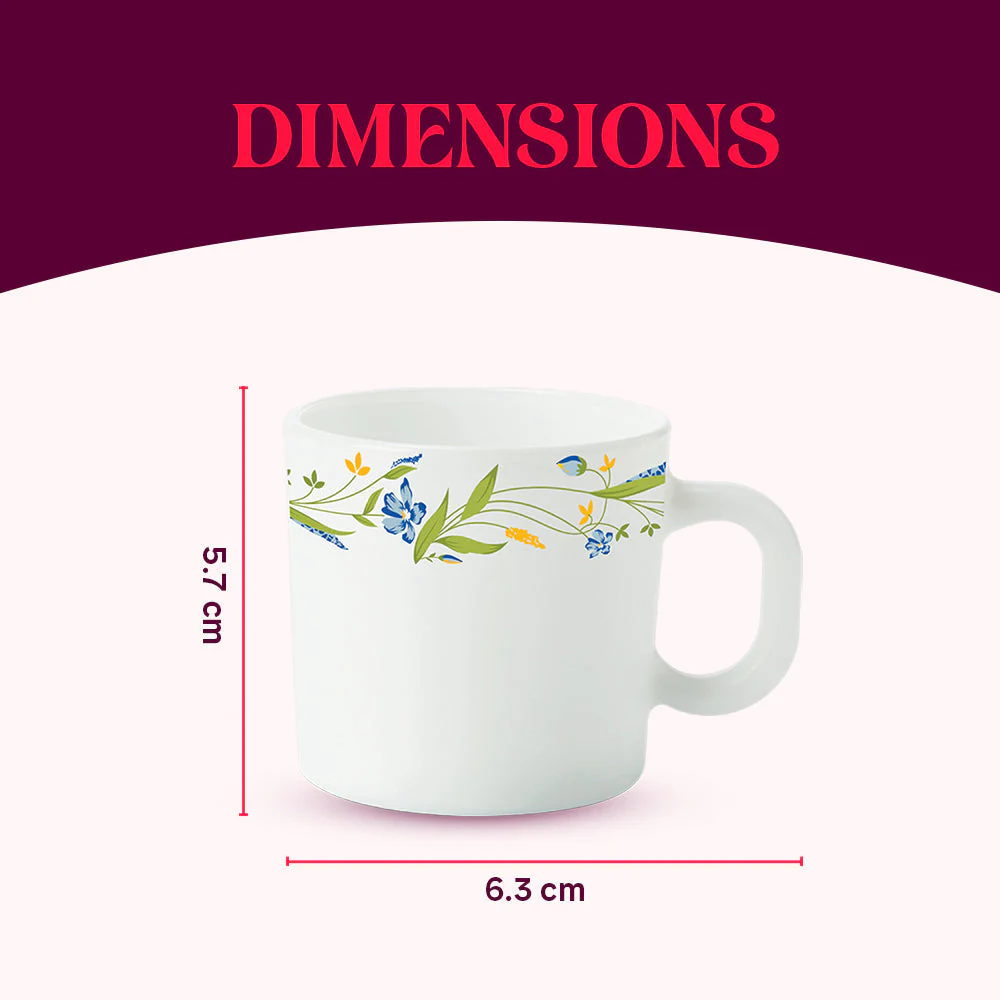 Larah by Borosil Cripper Mug Set, 240ml x 2