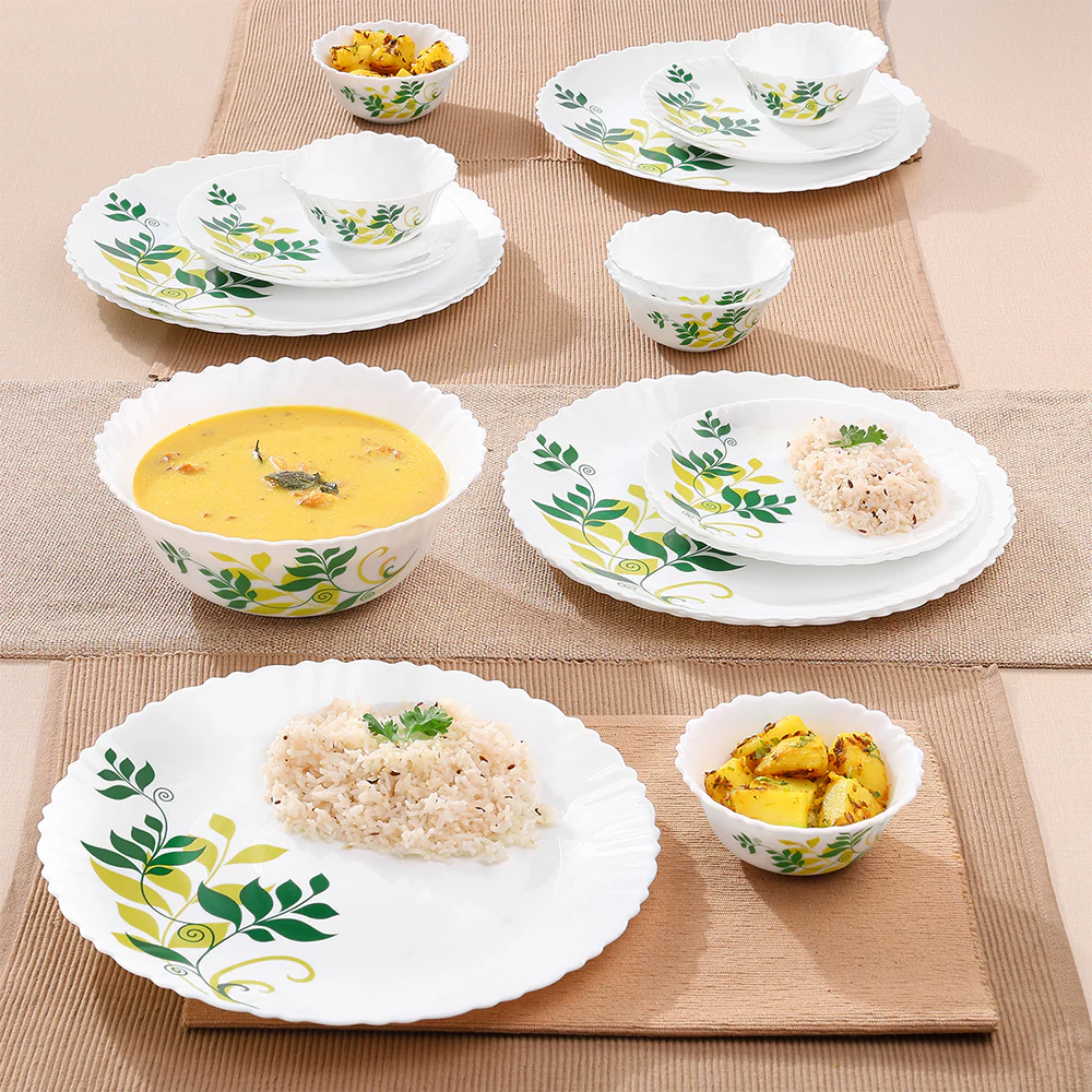 Larah by Borosil Fern Dinner Set, 19 pc