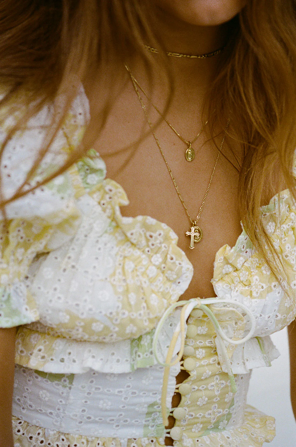 SAMPLE-Amarelo Shirred Top