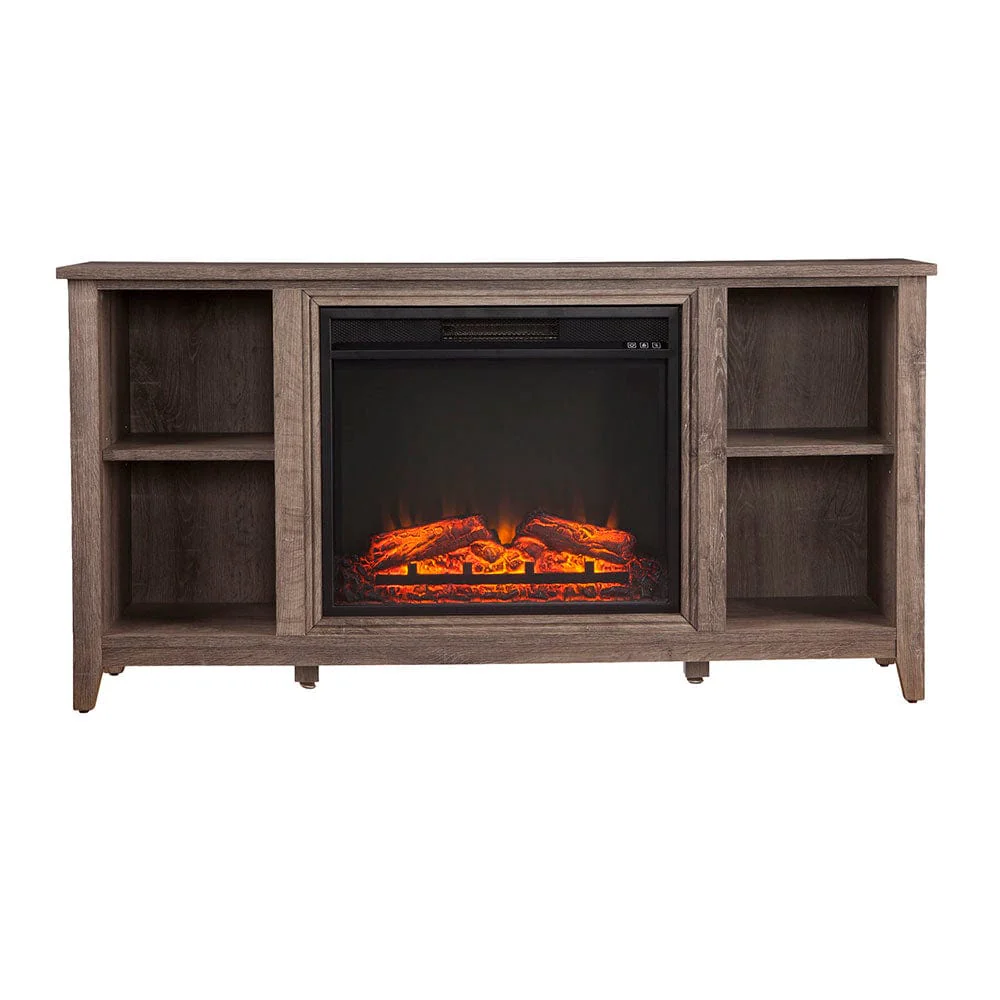 Parkdale Electric Fireplace Media Console in Mocha Gray