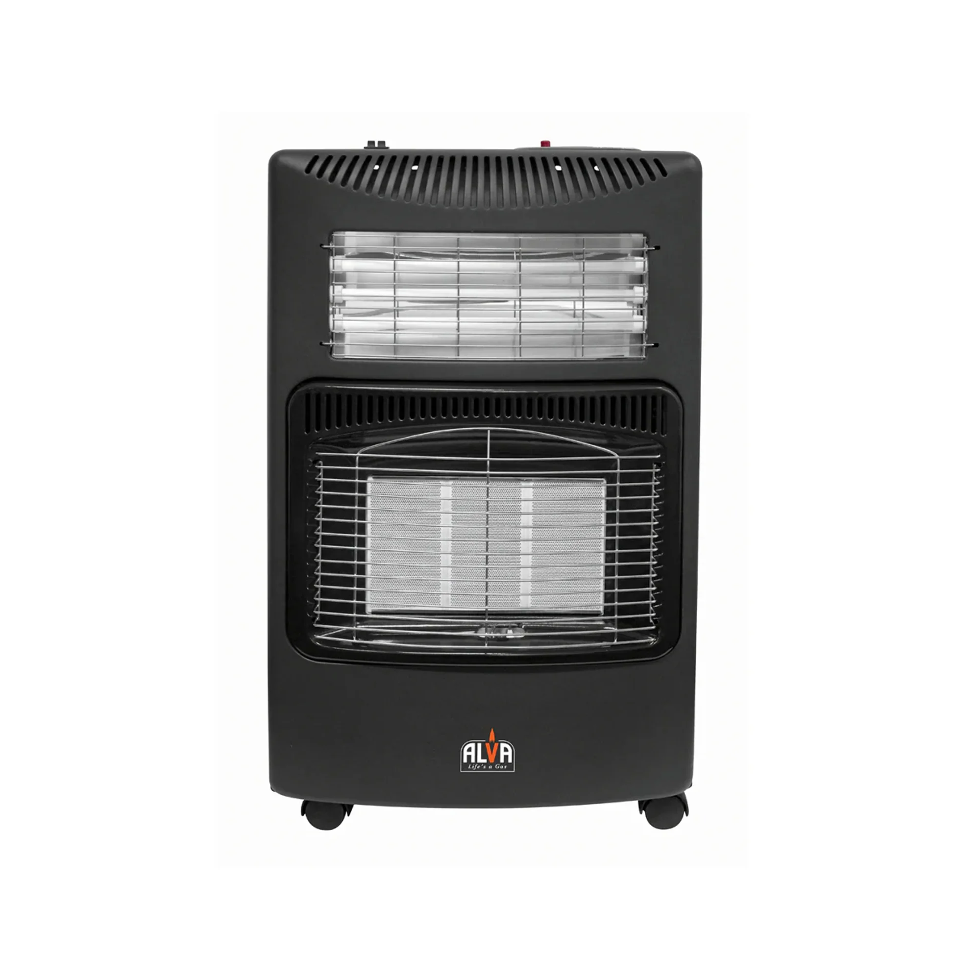 Alva 3 Panel Gas Heater Black