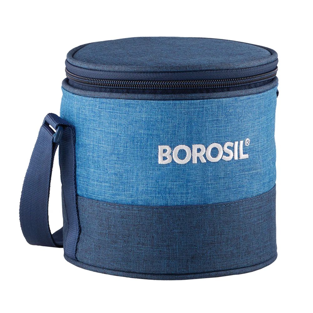 Borosil Prime Tall Lunch Bag, Round, For Set of 2, (400ml) (Only Bag)