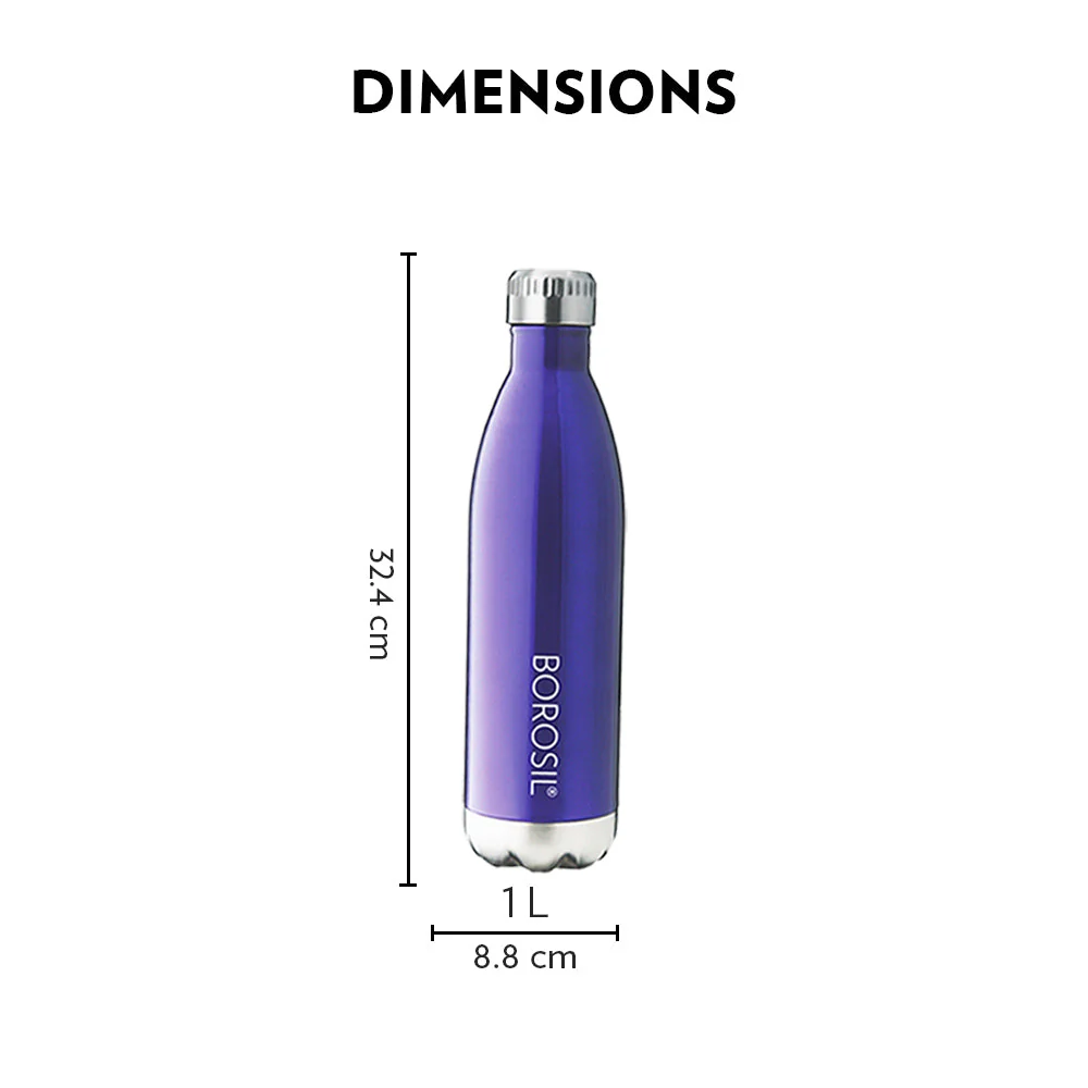 Borosil Bolt Trans Blue, 1L