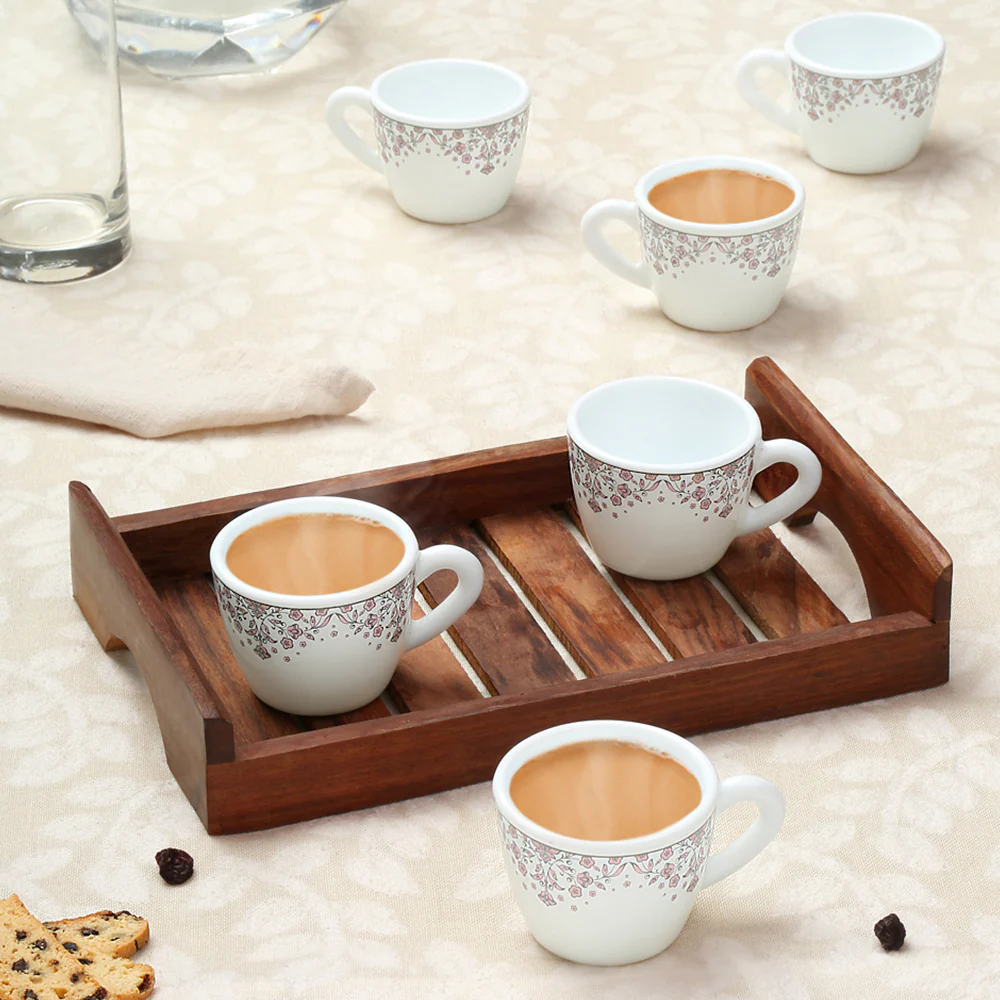 Larah by Borosil Lark Cup Set, 90ml x 6