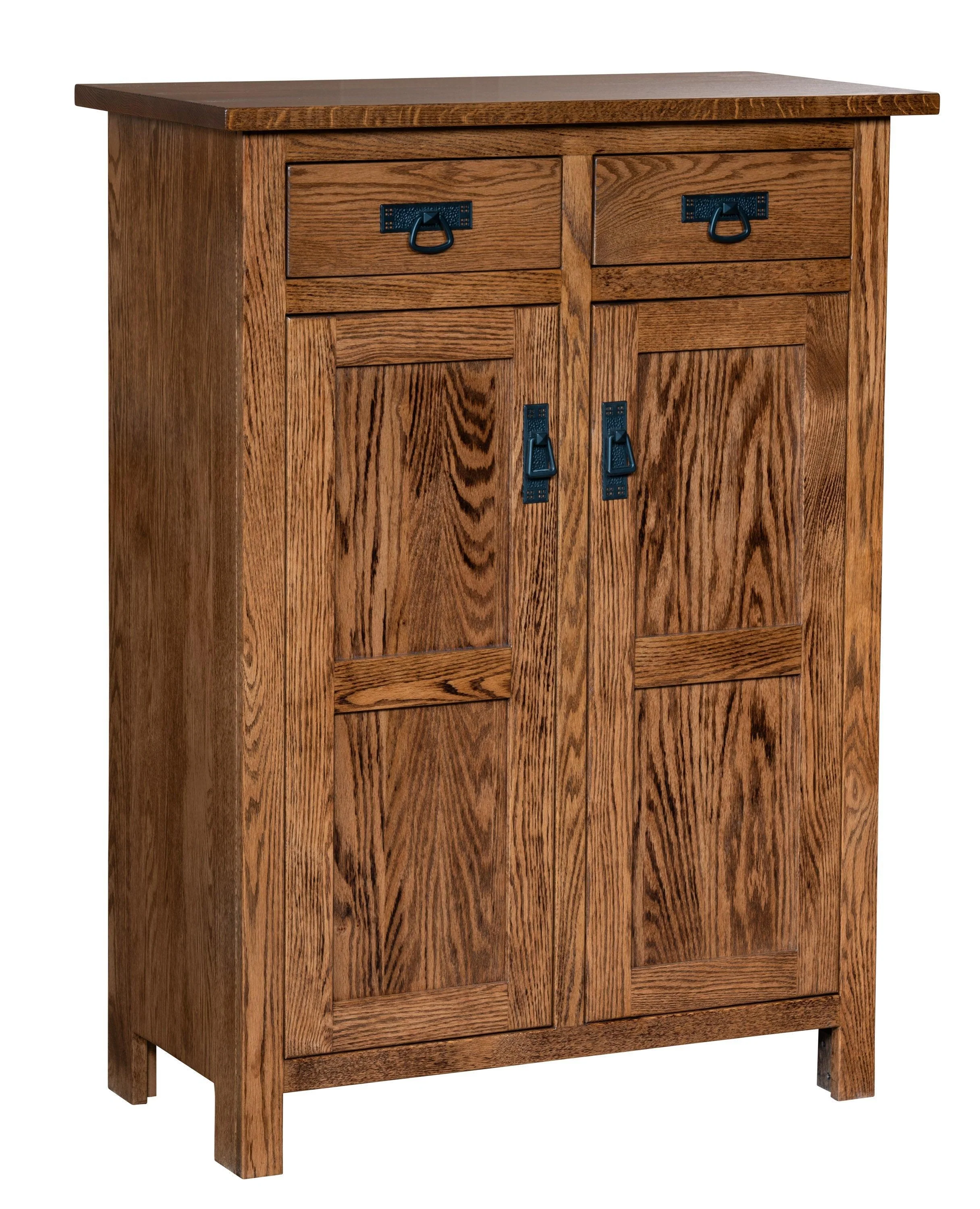 Amish Mission Style Two Drawer Two Door Pie Safe