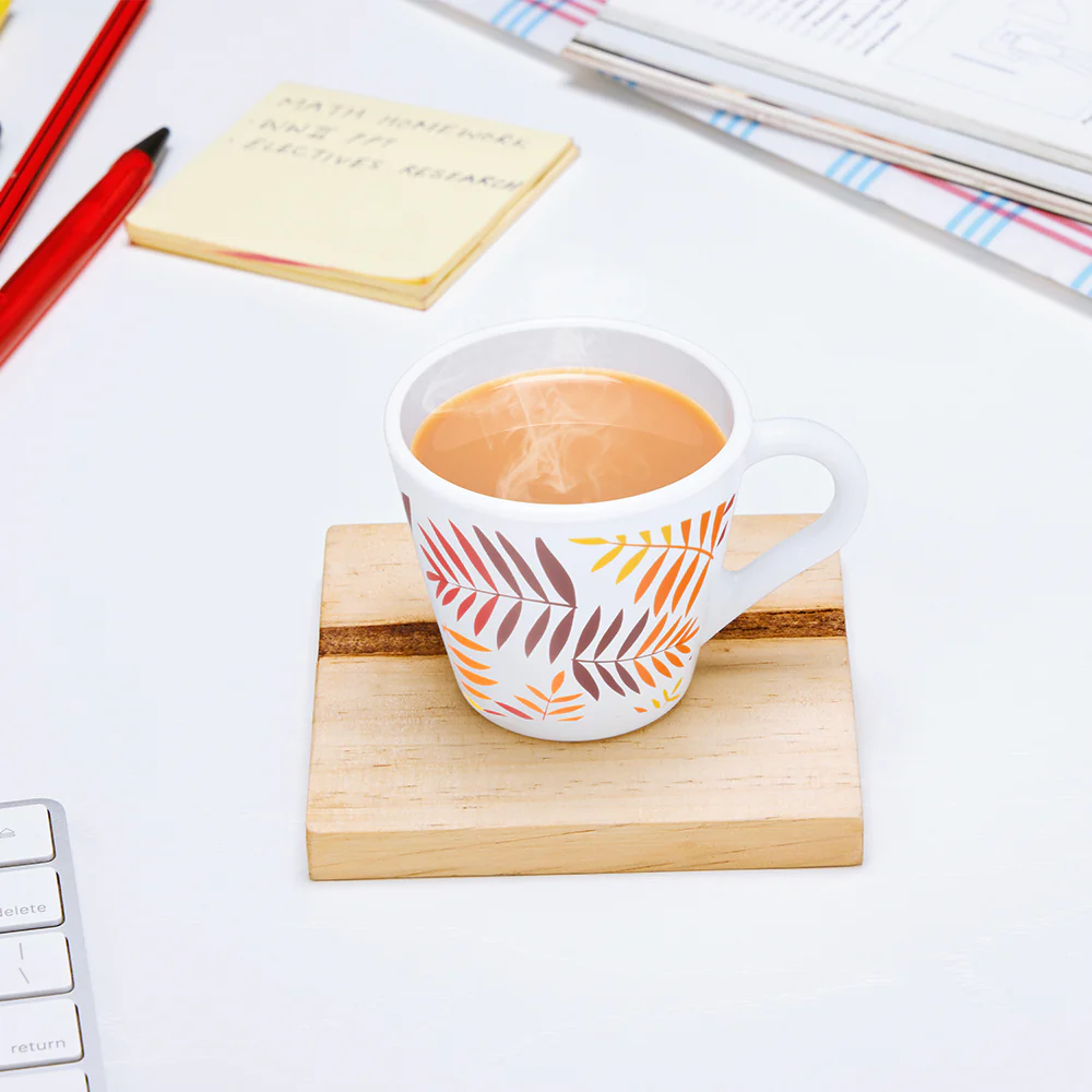 Larah by Borosil Novelty Costa Mug Set, 110ml x 6