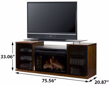 Marana Electric Fireplace Media Console in Black