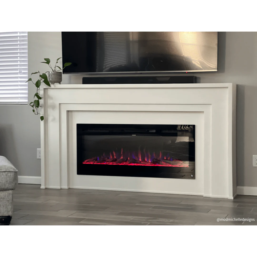 The Sideline 50 Inch Recessed Smart Electric Fireplace 80004