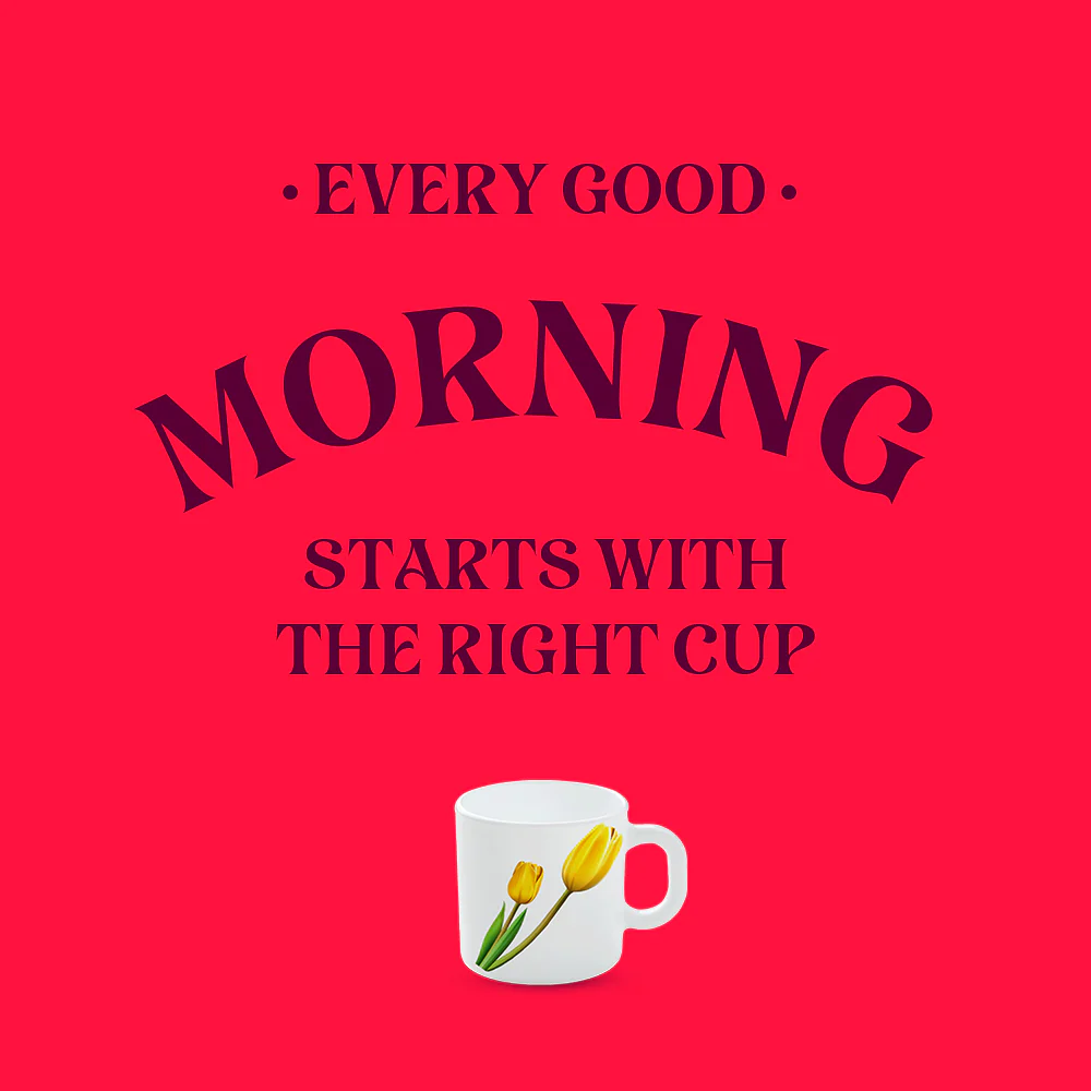 Larah by Borosil Lyana Mug Set, 100ml x 6