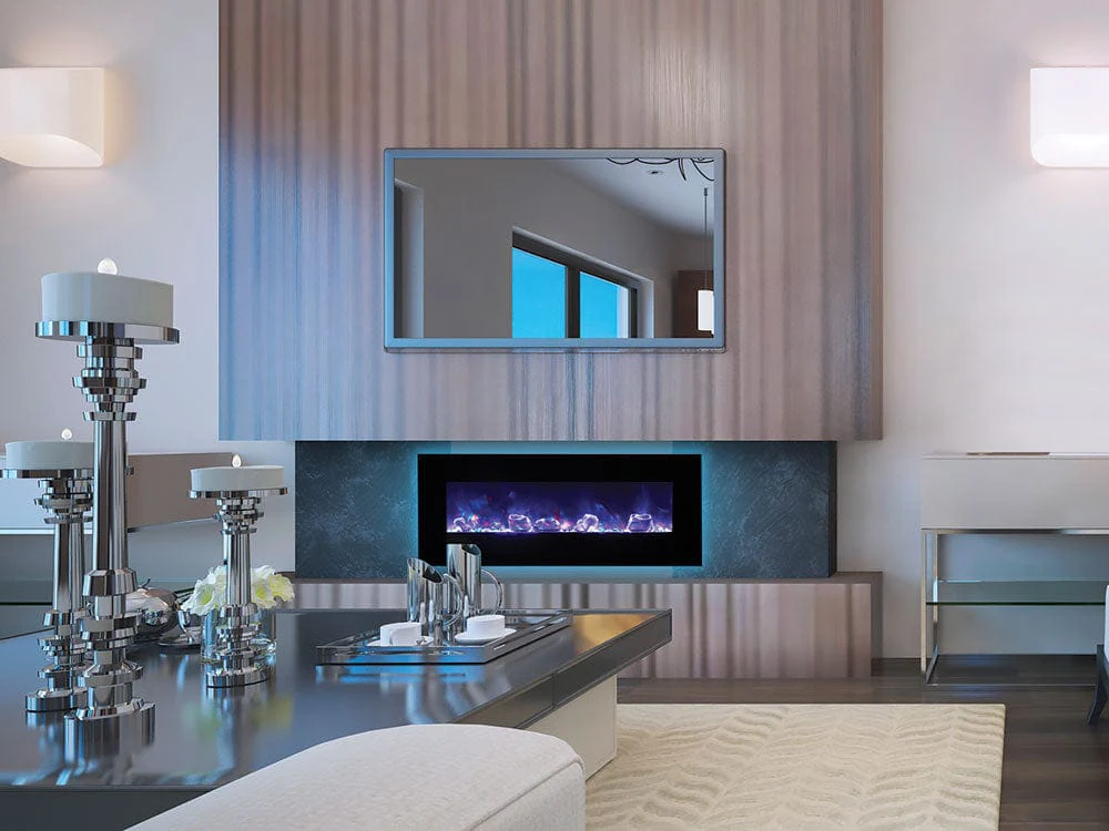 Amantii WM-FM Series 48-In Built-In or Wall Mount Electric Fireplace