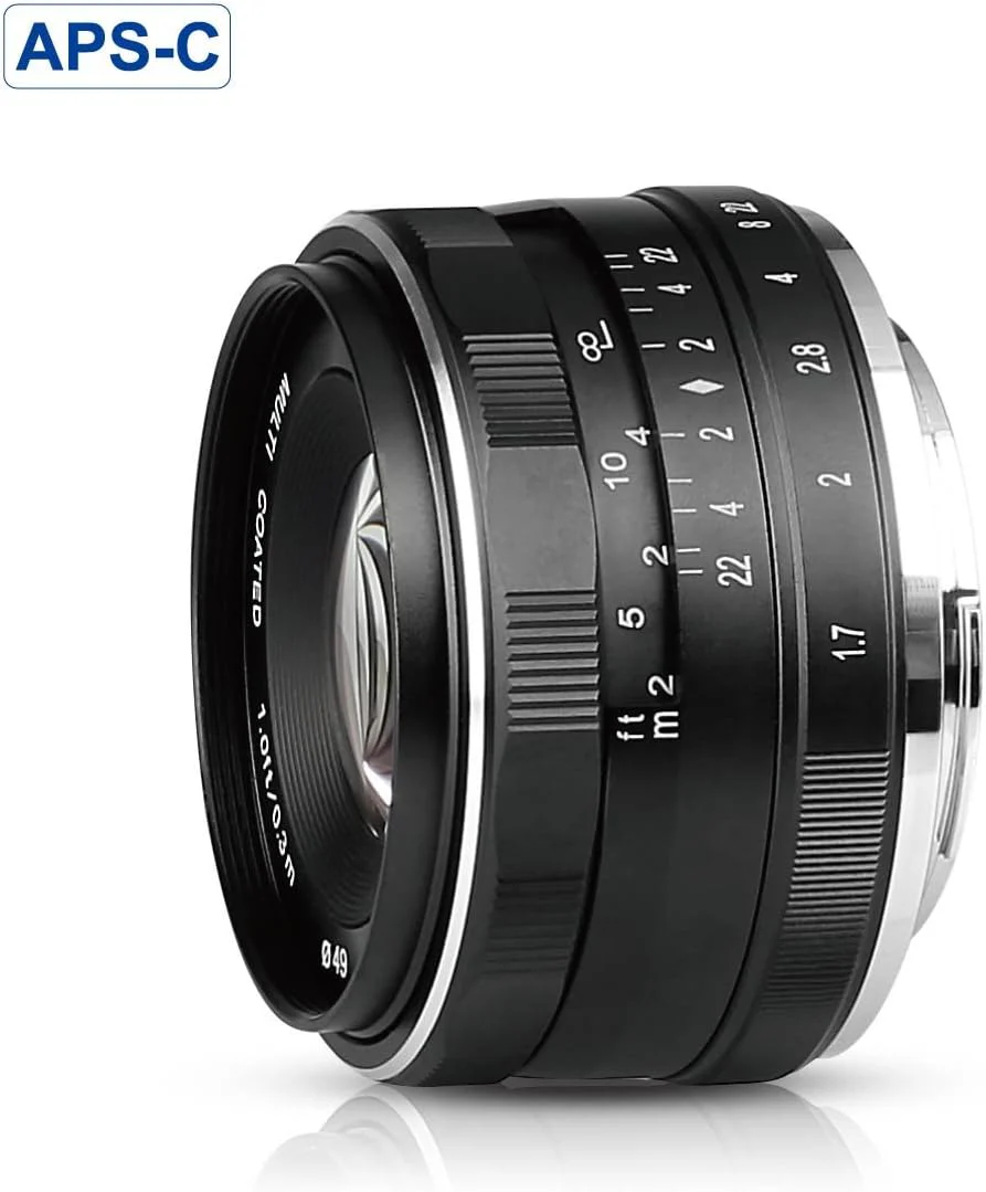 35mm F1.7 Large Aperture Manual Focus Prime Fixed Lens APS-C Compatible with Sony E-Mount Mirrorless Cameras
