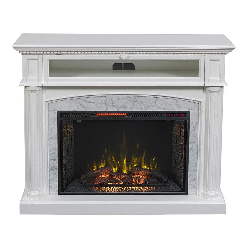 Catelyn Infrared Electric Fireplace TV Stand in White