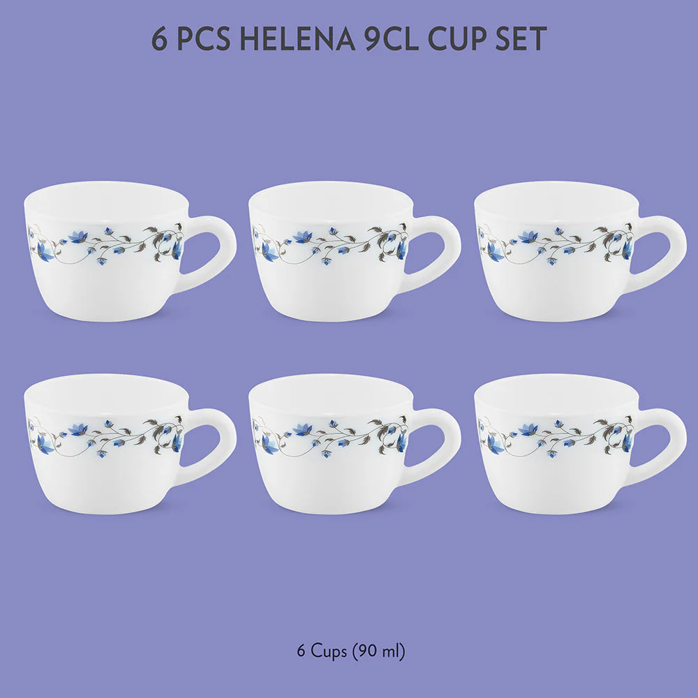 Larah by Borosil Helena Cup Set, 90ml x 6