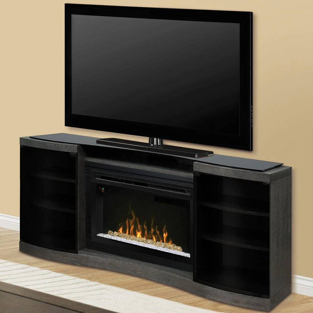 Acton Silver Charcoal Multi-Fire XD Electric Fireplace Entertainment Center w/Glass- GDS33HG-1246SC