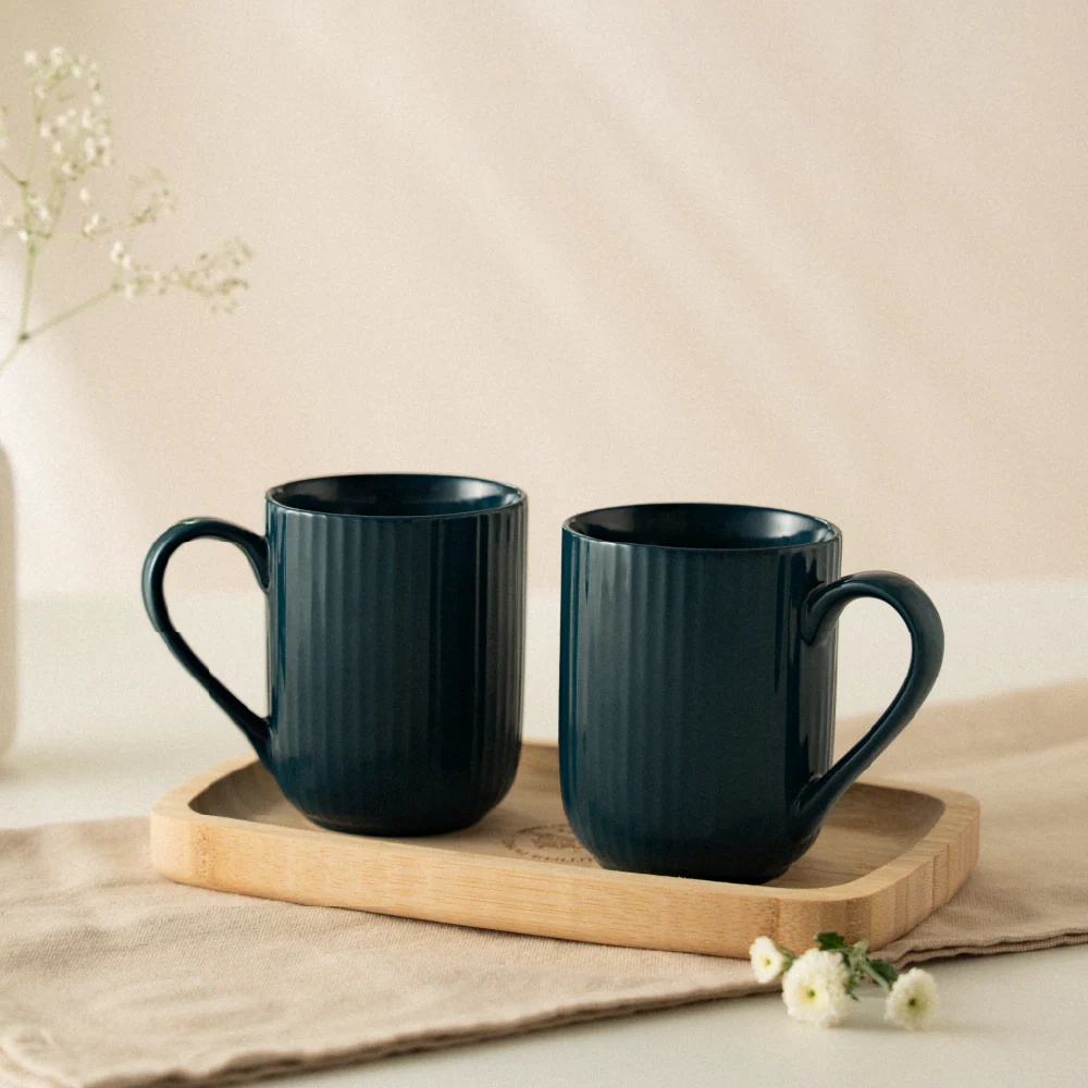 Flute Porcelia Mug, Caspian