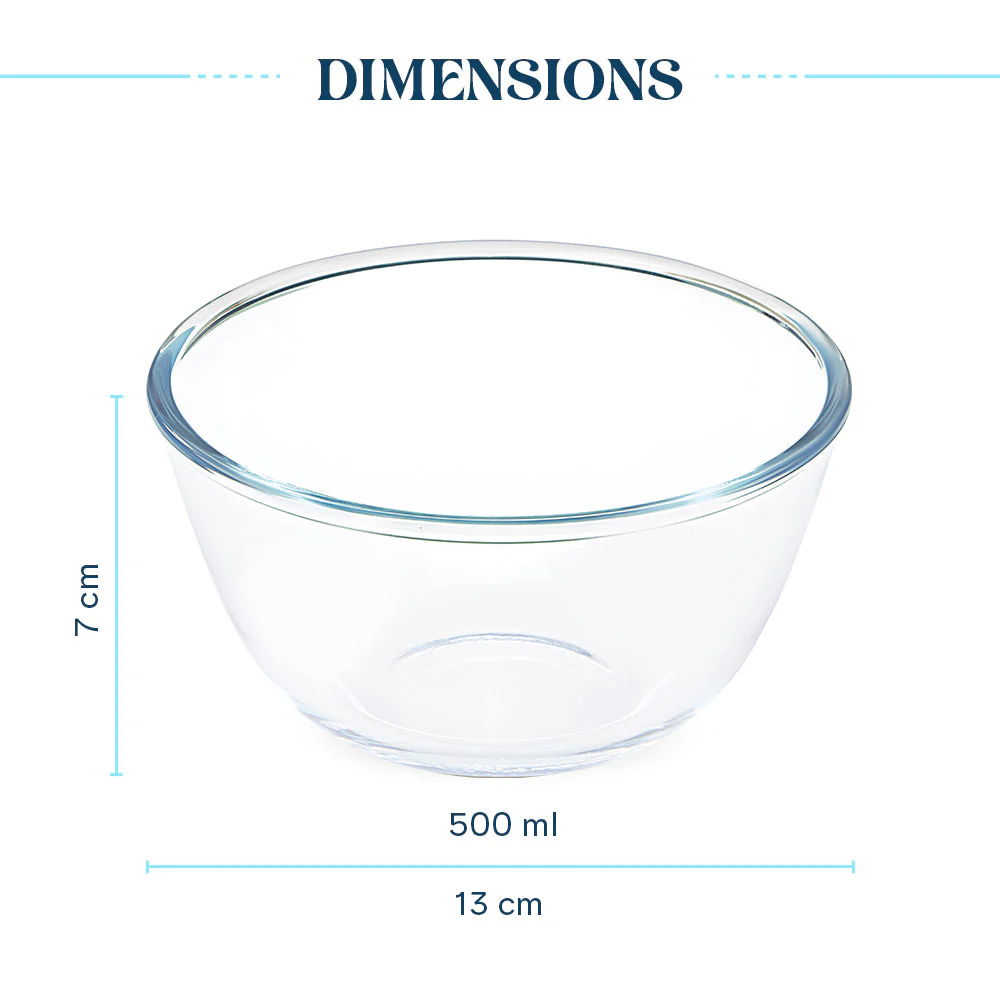 Larah Everyday Glass Bowls, 500ml