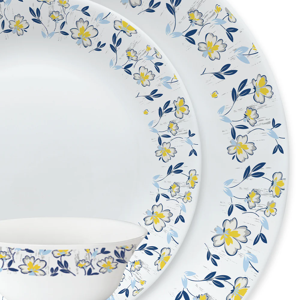 Larah by Borosil, Amara Blue Dinner Set