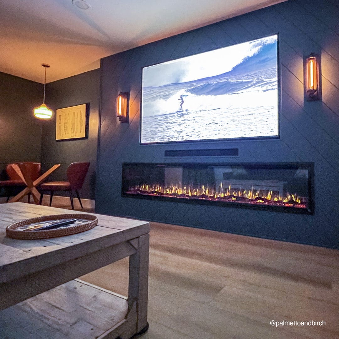 Sideline Elite 100 Inch Recessed Smart Electric Fireplace 80044