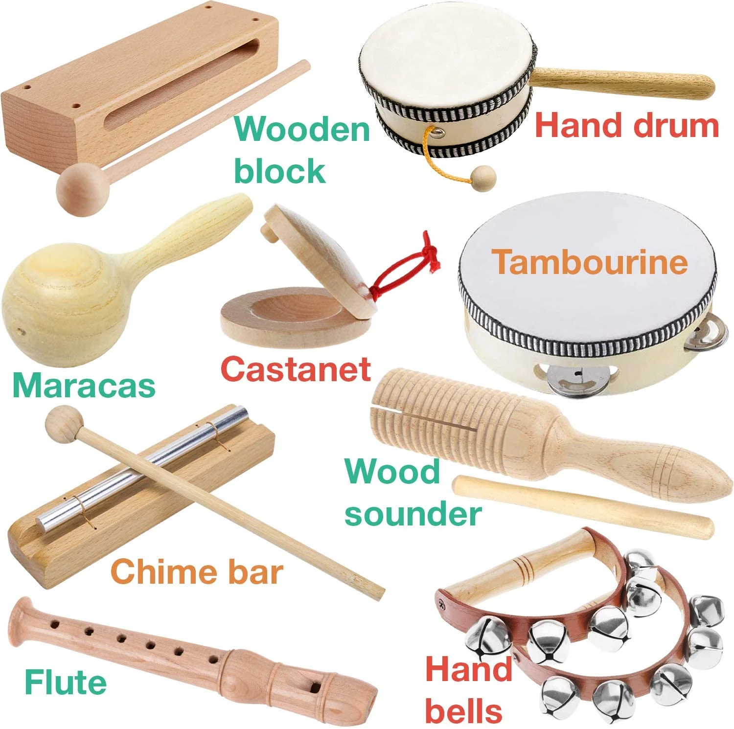 Wooden Music Set for Toddlers and Kids- Eco Friendly Musical Set