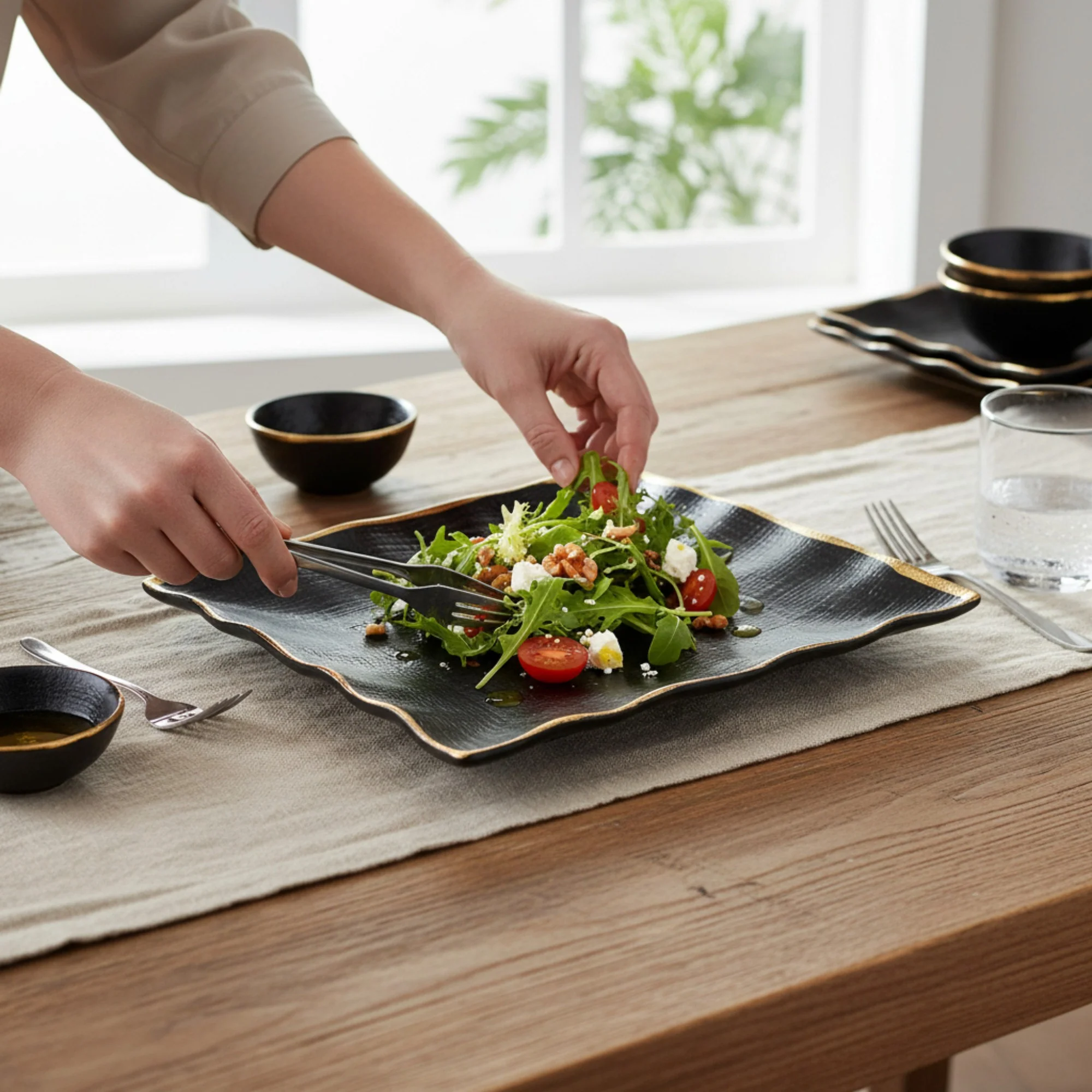 21.5cm Side Plate Black
