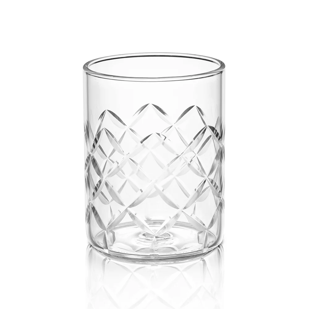 Borosil Crown Whiskey Glass, Set of 6, 350ml