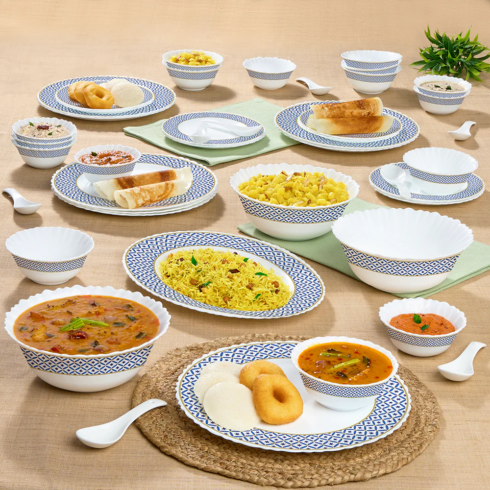 Larah by Borosil Juliet Dinner Set, 44 pc