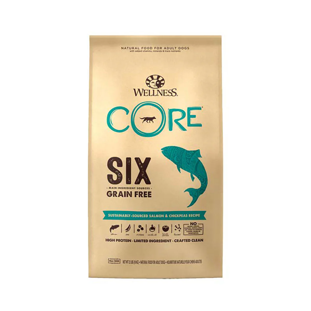 Wellness® Core® Six Sustainably-Sourced Salmon & Chickpeas Recipe Grain Free Dog Food 22 Lbs