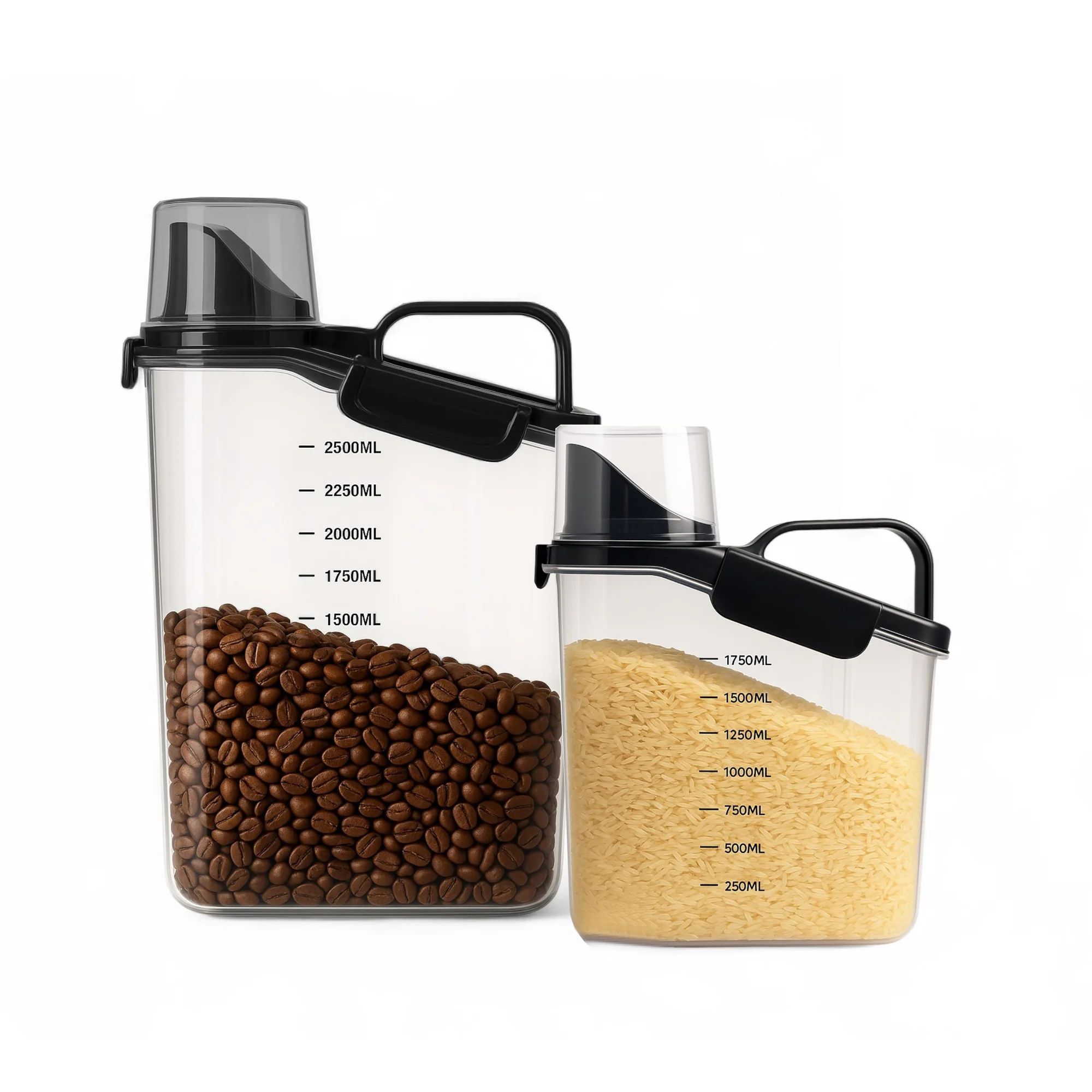 CH 2 Piece Canister with Measuring Cup Set Clear