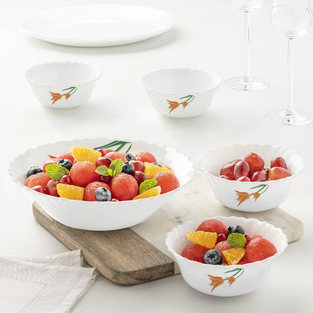 Larah by Borosil Firefly Pudding Set, 7 pc (Small)