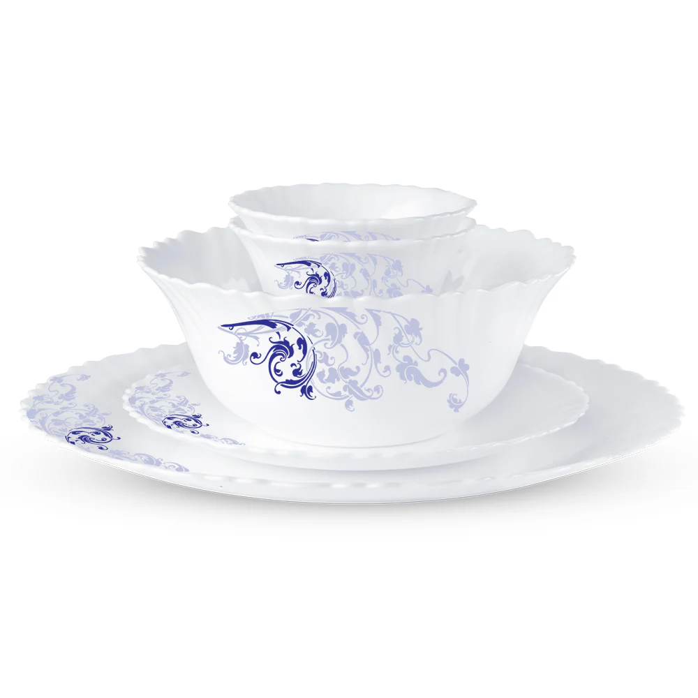 Larah by Borosil Blue Eve 47 pc Dinner Set