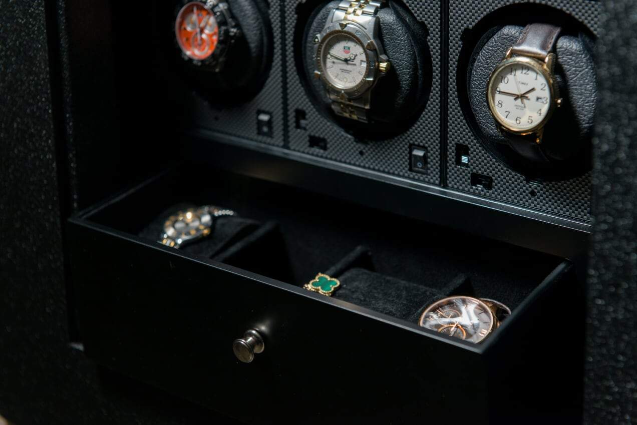 BlumSafe Luxury Display Door Watch Winder Wall Safe USA Built Gen 2.0