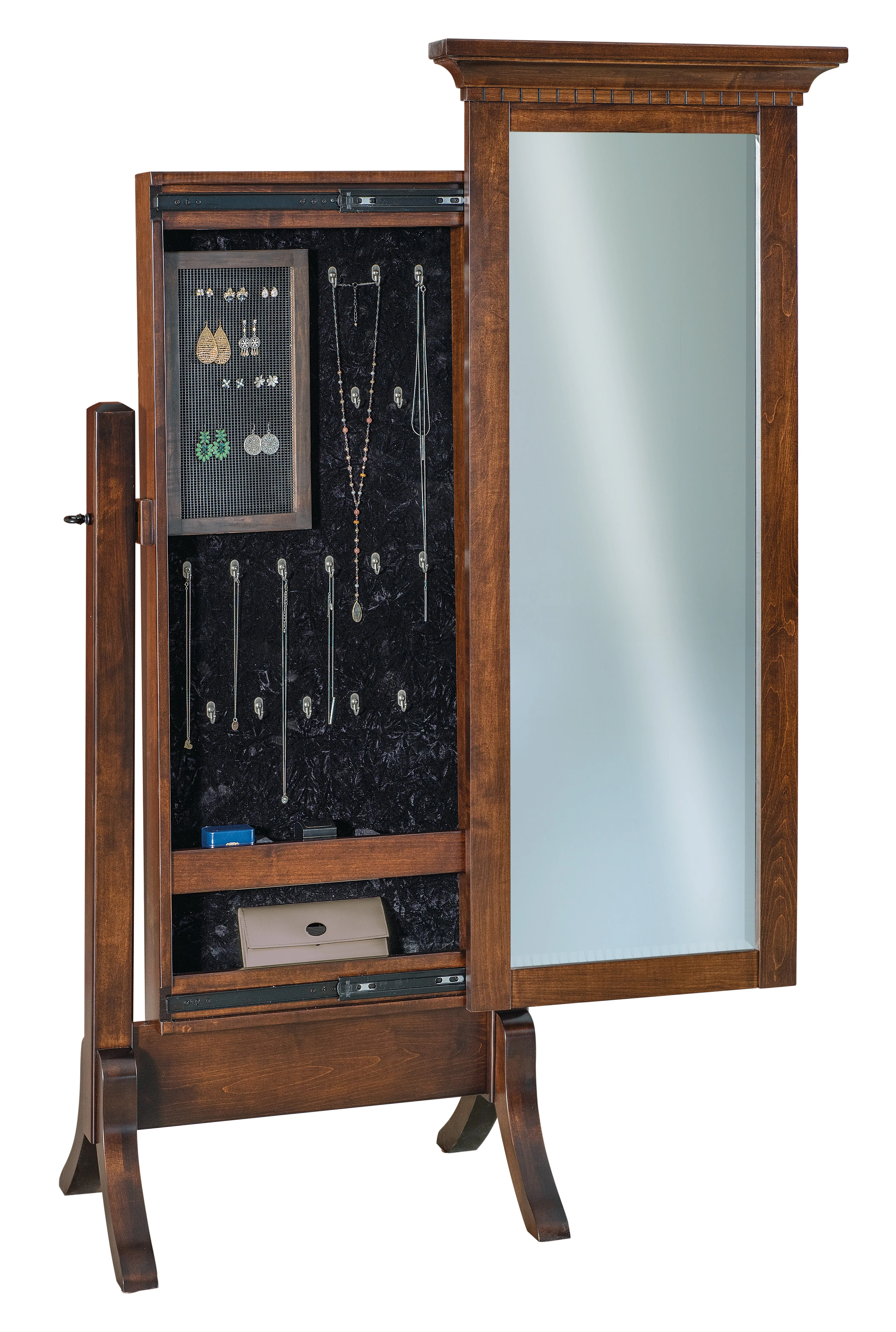 Amish Empire Beveled Cheval Jewelry Mirror