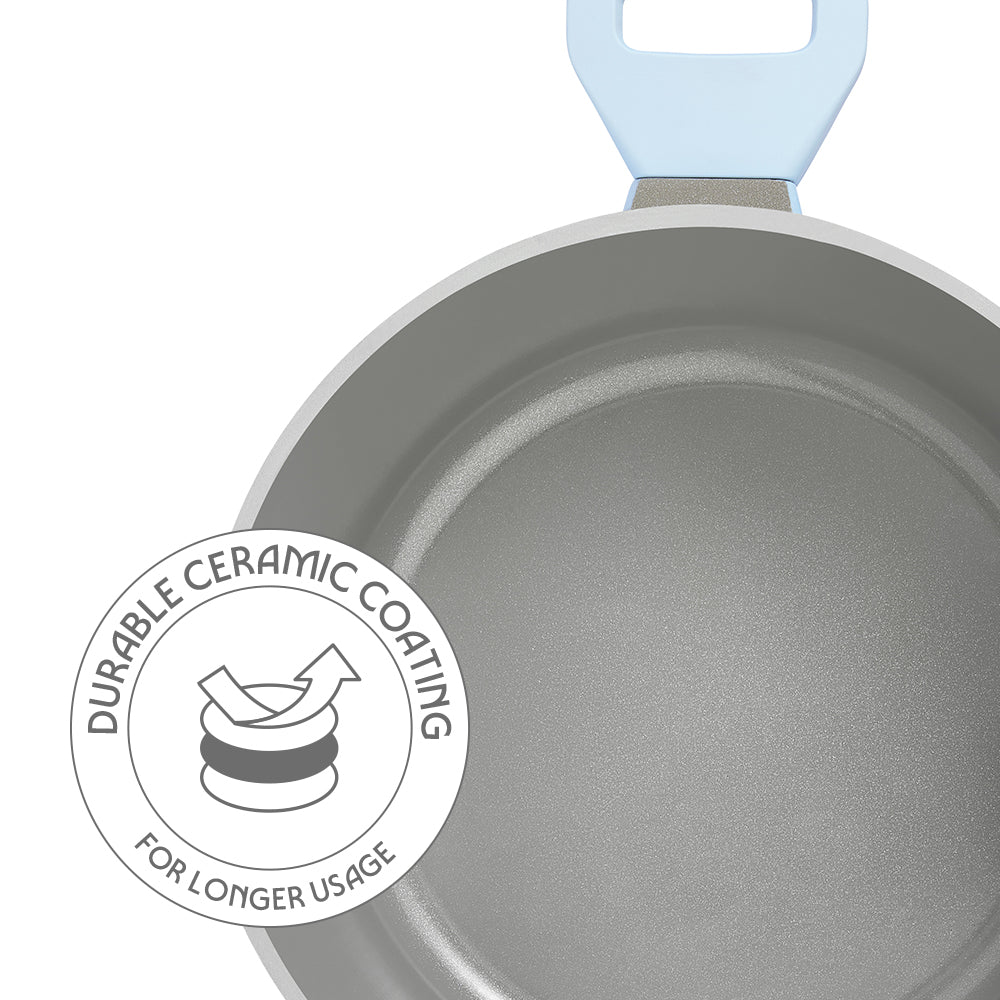 Borosil Vajra Ceramic Casserole, 16 cm, 16 cm - 1.2L