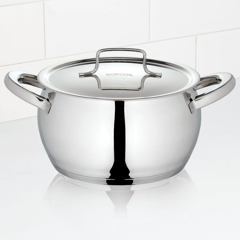 Borosil Cookfresh SS Handi Casserole + Lid, 4L