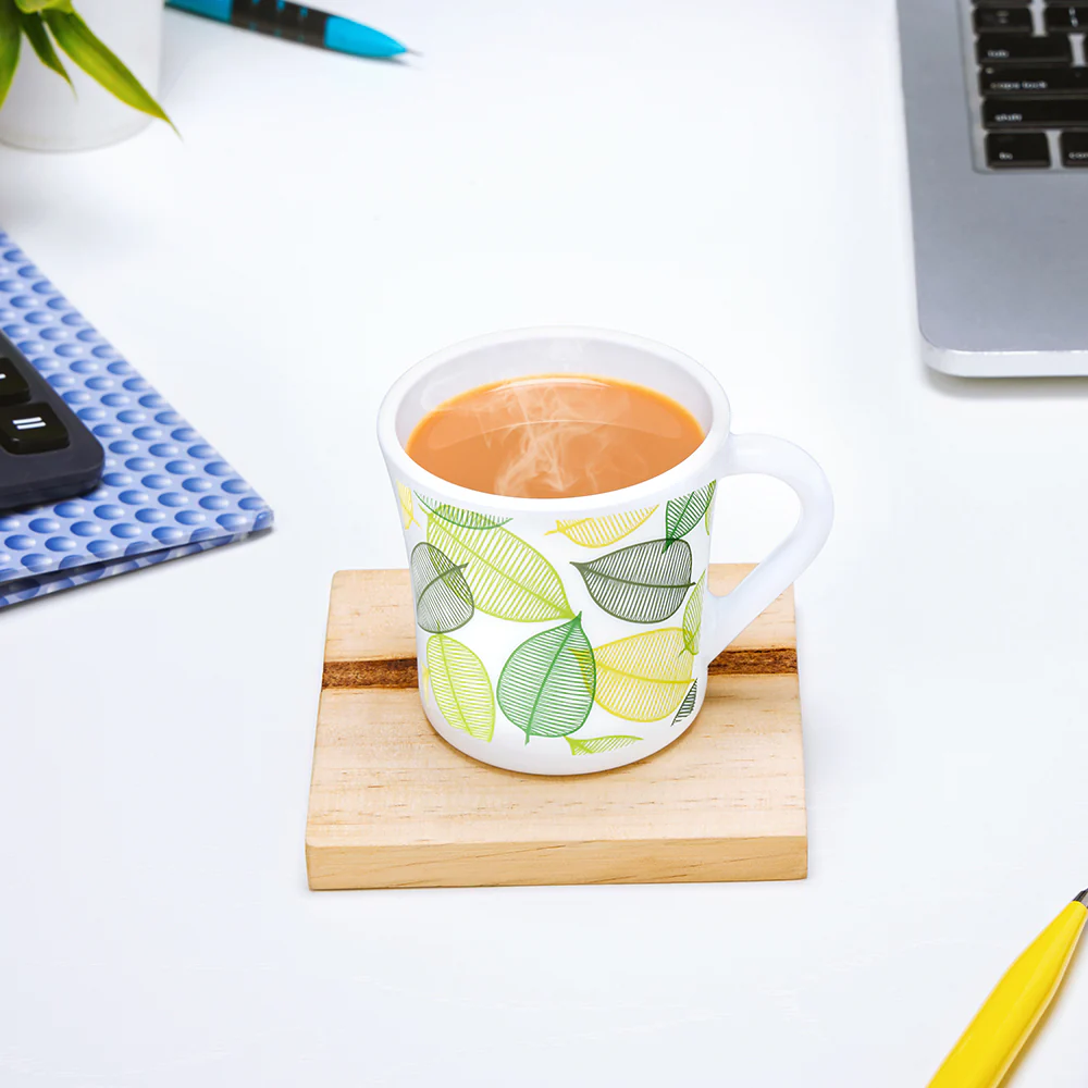 Larah by Borosil Crysta Noma Mug Set, 210ml x 6