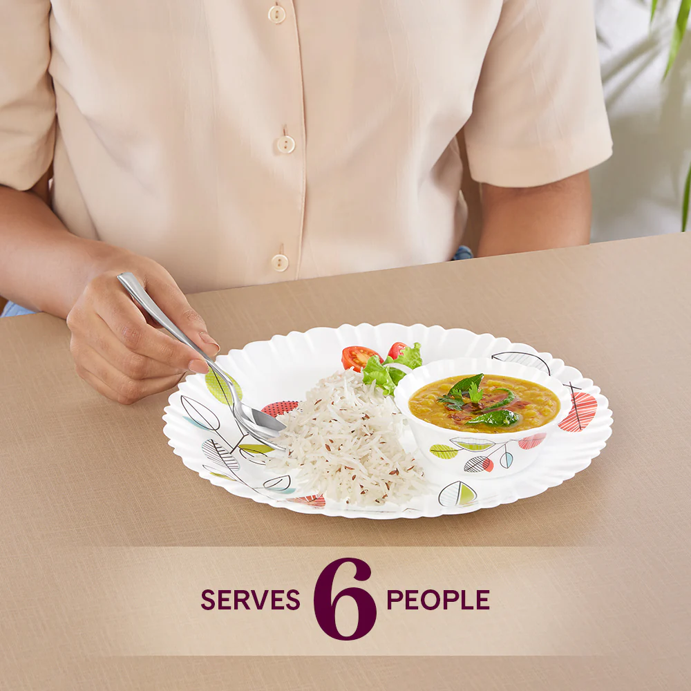 Larah by Borosil, Astra Dinner Set, 34 pc