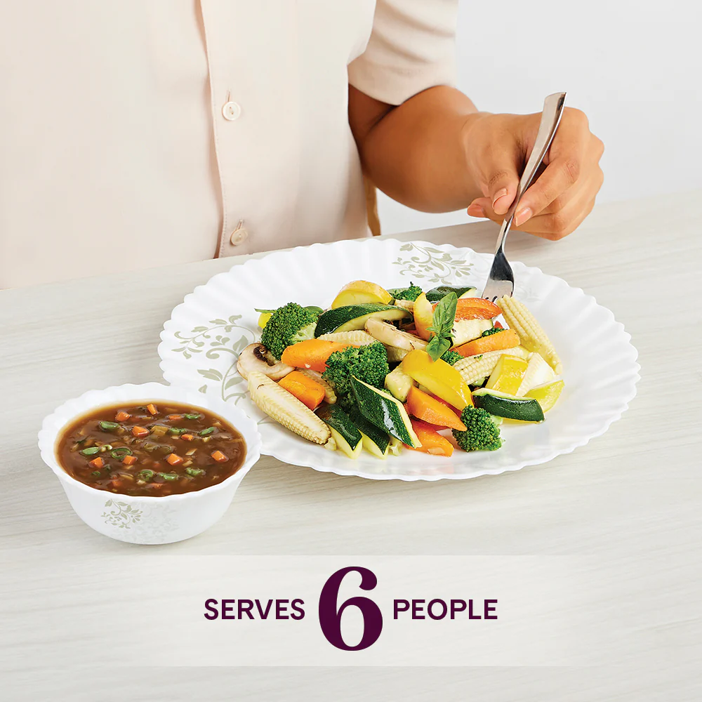 Larah by Borosil Ingot Dinner Set, 33 pc