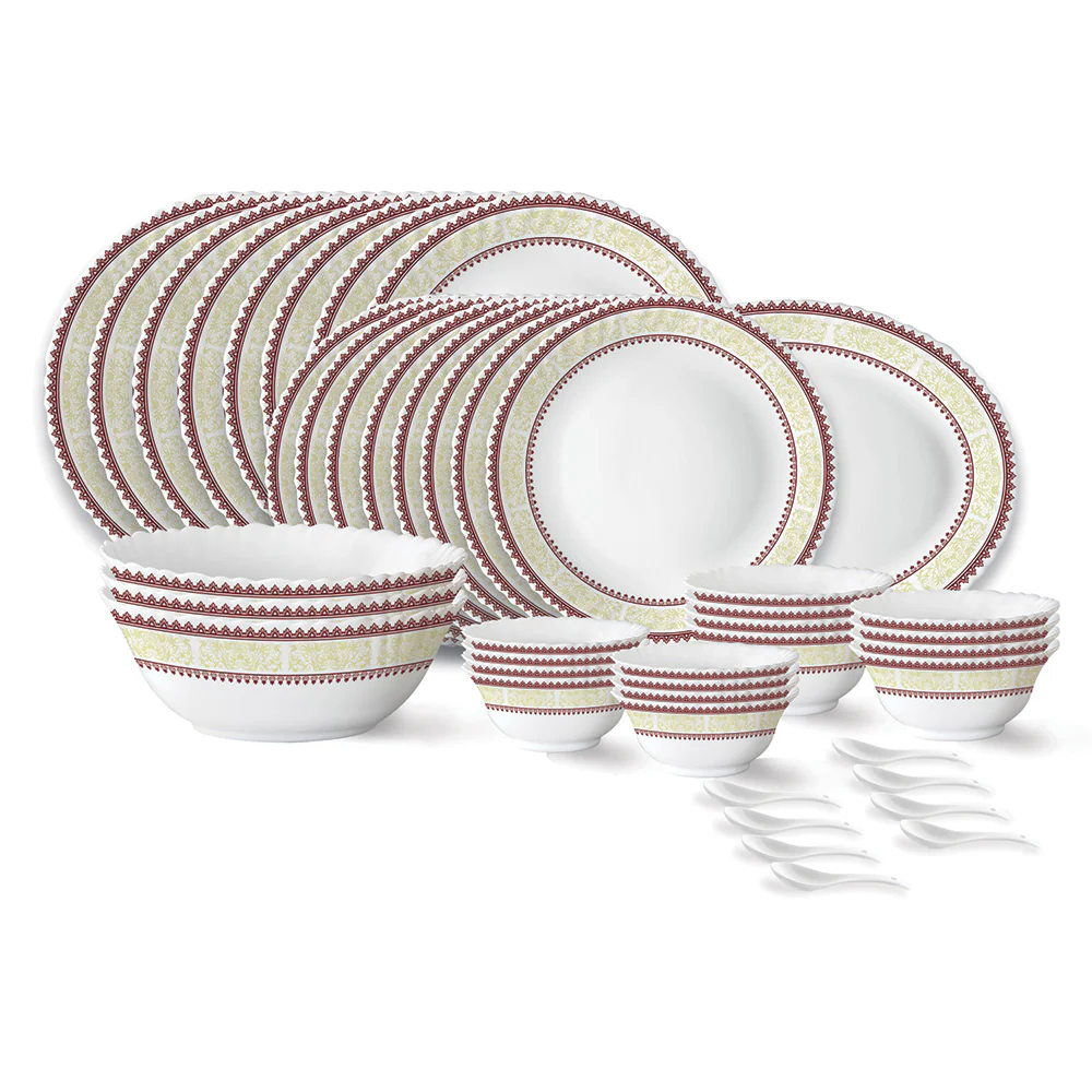 Larah by Borosil Elega Dinner Set, 44 pc